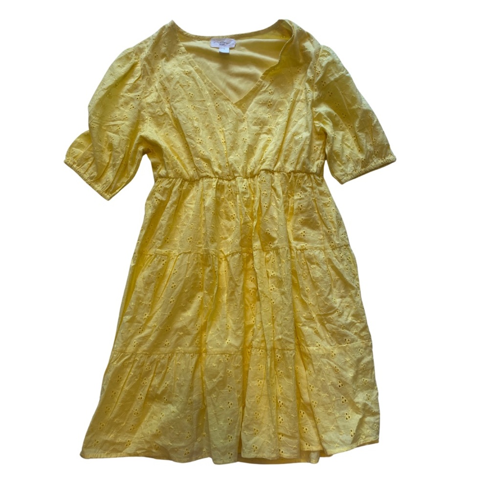 New Look Butter Yellow Puff Sleeve Sundress